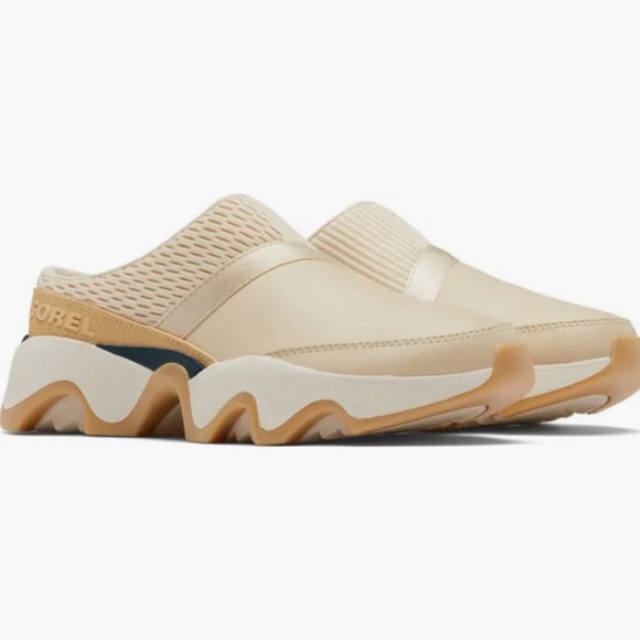 Sorel Kinetic Impact II Mule Sneakers, slip on, Bleached Ceramic Chalk Size 7.5 - Picture 1 of 8